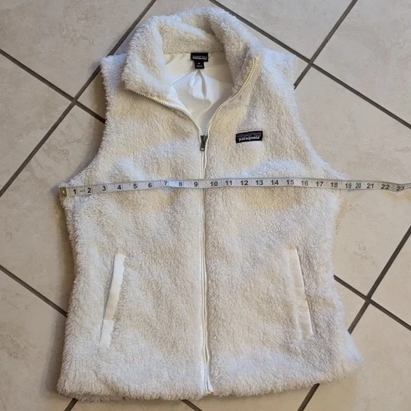 Patagonia Los Gatos Fleece Vest White Sherpa Full Zip Size M - Picture 10 of 14